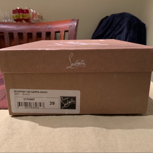 SOLD! Christian Louboutin Rivafish Black 100MM 39 - Picture 7 of 7